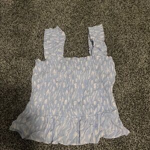 Blue Sleeveless Women's Top